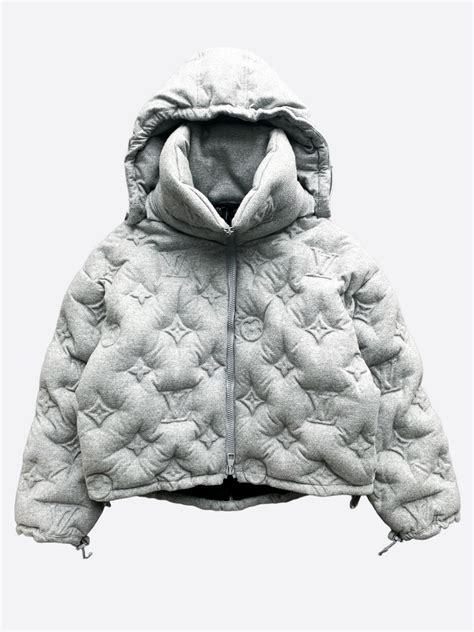 louis vuitton monogram boyhood grey puffer jacket|Louis Vuitton boyshood puffer jacket.